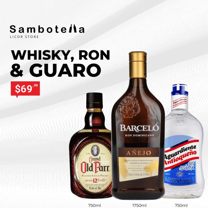 Combo Whisky Ron & Guaro