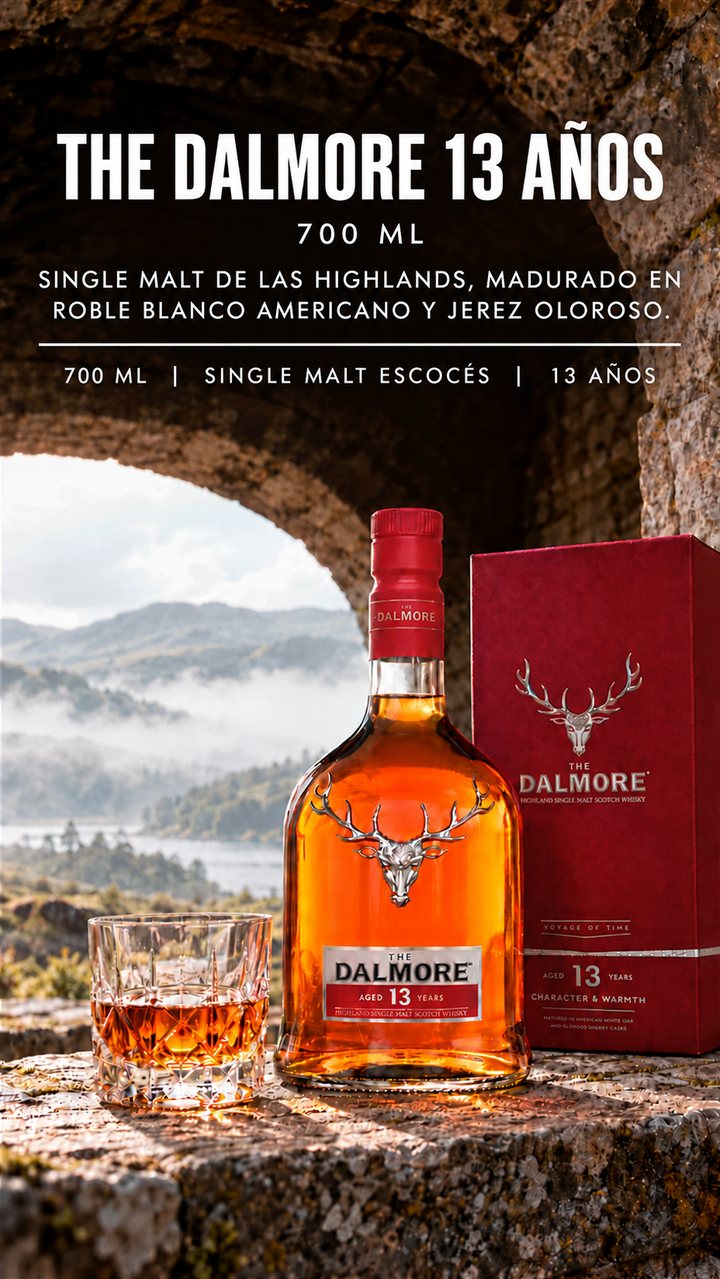 The Dalmore 13 años 700ml, single malt de las Highlands